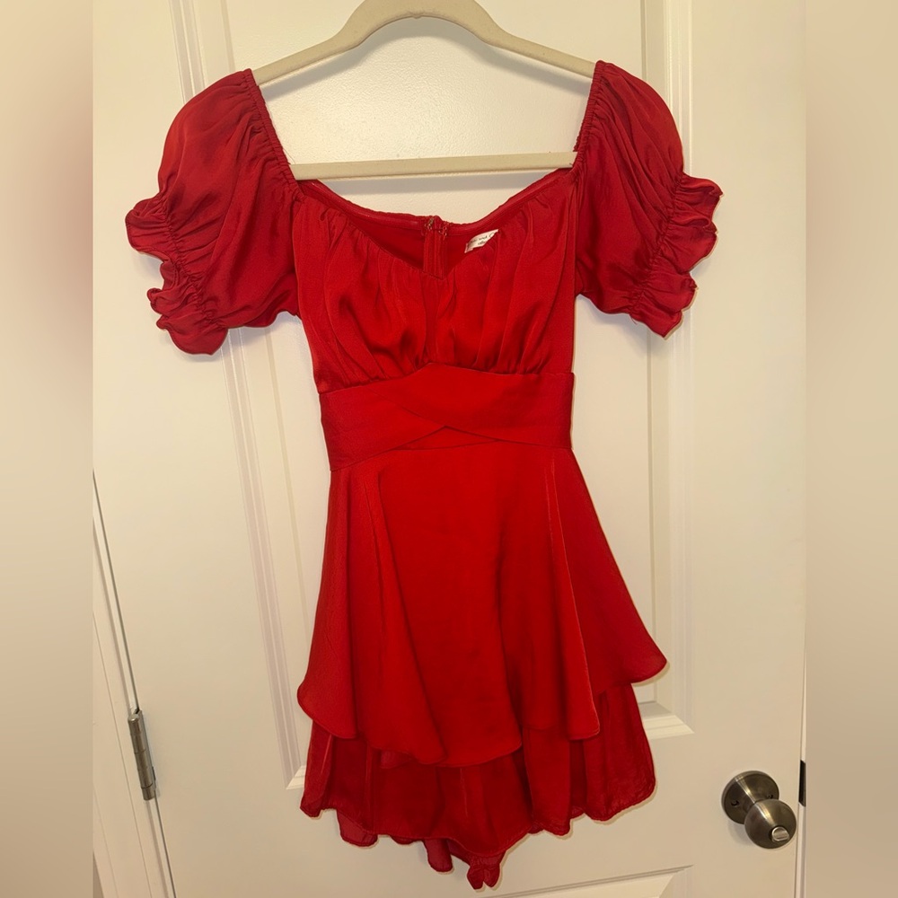 boutique puff sleeve romper